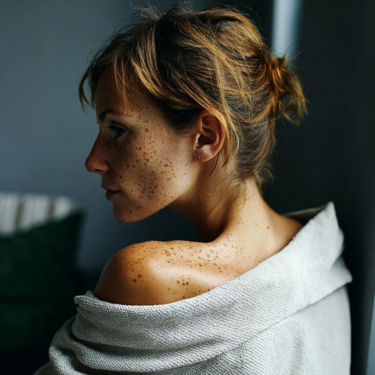 Woman experiencing shoulder pain and limited mobility before regenerative treatment