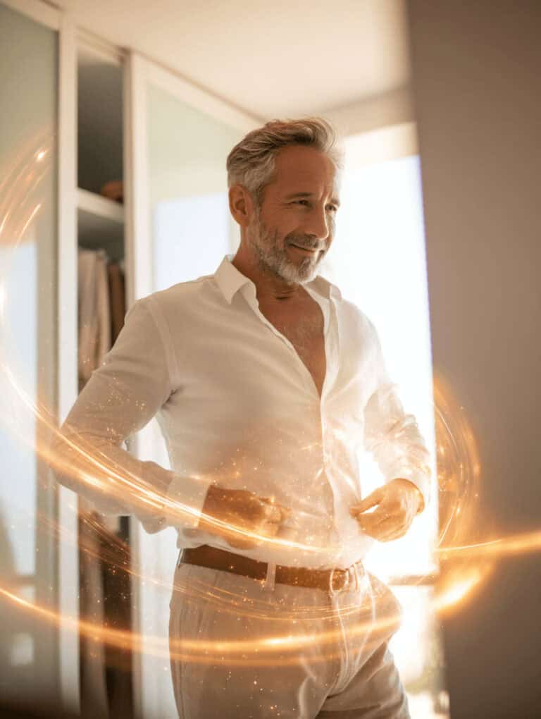 Patient achieving weight loss results with semaglutide and tirzepatide treatment